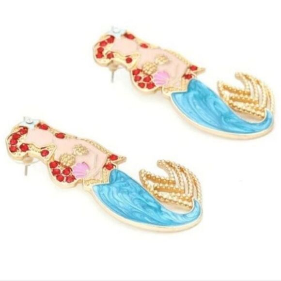 New ARIEL THE LITTLE MERMAID INSPIRED EARRINGS - Picture 3 of 7